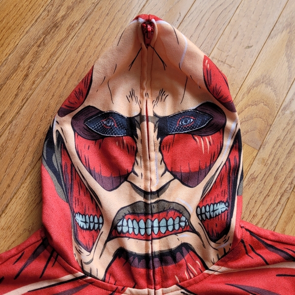 Attack on Titan Colossal Titan Full Zip Hoodie Adult S - Picture 3 of 12